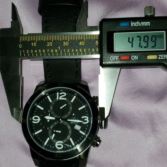 Victory Instruments V-Nomad Chronograph Black/White Leather Men's Casual Watch - Picture 11 of 11